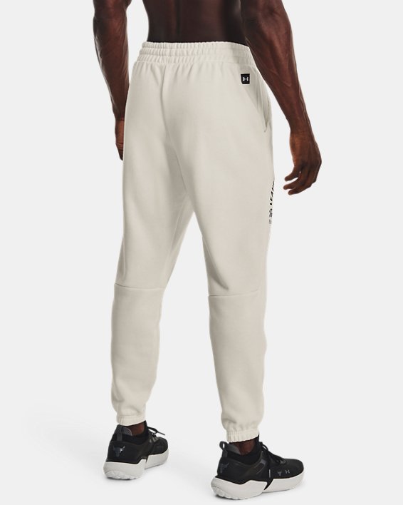 Men's Project Rock Heavyweight Terry Pants in White image number 1